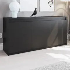 TU MESITA - Aparador Moderno 3 puertas Robert color Negro