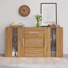 TU MESITA - Aparador Moderno Mar 3 Cajones 2 Puertas