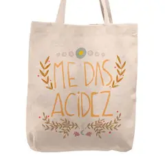 KUSTOMIT - Bolso Tela Tote Bag Cartera Playa - Me das acidez