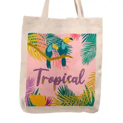 KUSTOMIT - Bolso Tela Tote Bag Cartera Playa - Tropical