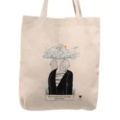 KUSTOMIT - Bolso Tela Tote Bag Cartera Playa - Neblina en tus ojos