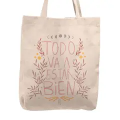 KUSTOMIT - Bolso Tela Tote Bag Cartera Playa - Todo va a estar bien