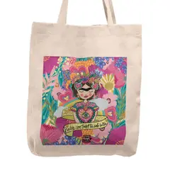KUSTOMIT - Bolso Tela Tote Bag Cartera Playa - Frida puedes con todo