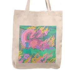 KUSTOMIT - Bolso Tela Tote Bag Cartera Playa - Burn