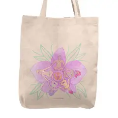 KUSTOMIT - Bolso Tela Tote Bag Cartera Playa - Orquídea