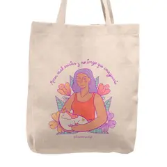 KUSTOMIT - Bolso Tela Tote Bag Cartera Playa - Felizmente existes