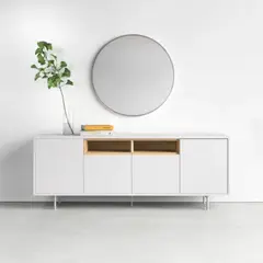 TU MESITA - Aparador de Salón Moderno Tito Blanco Oak