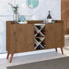 TU MESITA - Aparador Vintage Moderno Pier 2 Puertas Marrón