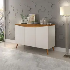 TU MESITA - Aparador Vajillero Vintage Reyes 100cm BlancoMarrón