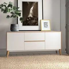 TU MESITA - Recibidor Contemporáneo Minuet Blanco 160 cm