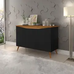 TU MESITA - Aparador Vajillero Reyes 100cm NegroMarrón