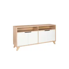 TU MESITA - Aparador Moderno 4 puertas Malasia color HayaBlanco