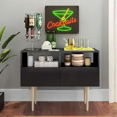 TU MESITA - Aparador Vajillero práctico Cameron color Negro