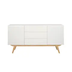 TU MESITA - Aparador Clásico 2 puertas 3 cajones Milena color Blanco