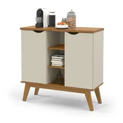 TU MESITA - Aparador recibidor clásico 2 puertas Oyuki color BlancoDuna