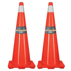 TRUPER - Cono reflectivo de seguridad precaución de 90 cm 2 unidades