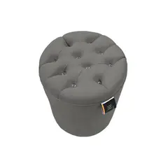BARAKA HOME - Puff Moura Standard - Gris Oscuro
