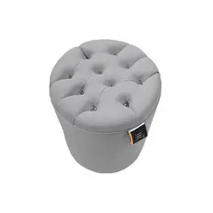 BARAKA HOME - Puff Moura Standard - Gris Claro