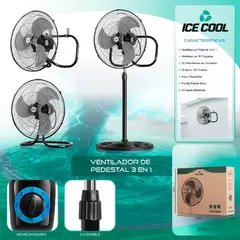 ICE COOL - Ventilador FWS-45B 3 EN 1