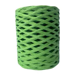 GENERICO - HILO Rafia de papel para tejer a crochet VERDE X 2 OVILLOS
