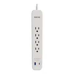 FORZA - Regleta FSP-411USBCW 4 PUERTOS + USB + USB-C