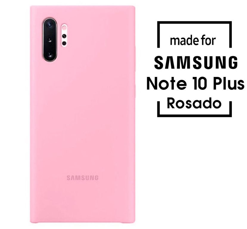 Silicone Case Para Note 10 Plus Rosado