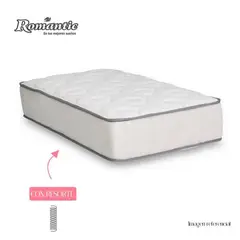 ROMANTIC - Colchón Cuna para Bebes con Resorte Rosado