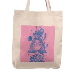 KUSTOMIT - Bolso Tela Tote Bag Cartera Playa - Flor happy