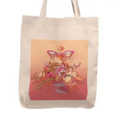 KUSTOMIT - Bolso Tela Tote Bag Cartera Playa - Trinidad flama