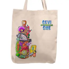 KUSTOMIT - Bolso Tela Tote Bag Cartera Playa - Ceviche con Barrio