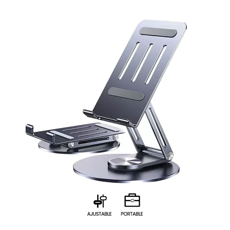 Soporte para celular Corporativos for business aluminio giro 360° hs211 Dark Grey -Tablet