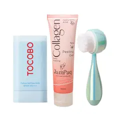 TOCOBO - Cepillo Facial + Bloqueador + Exfoliante Facial