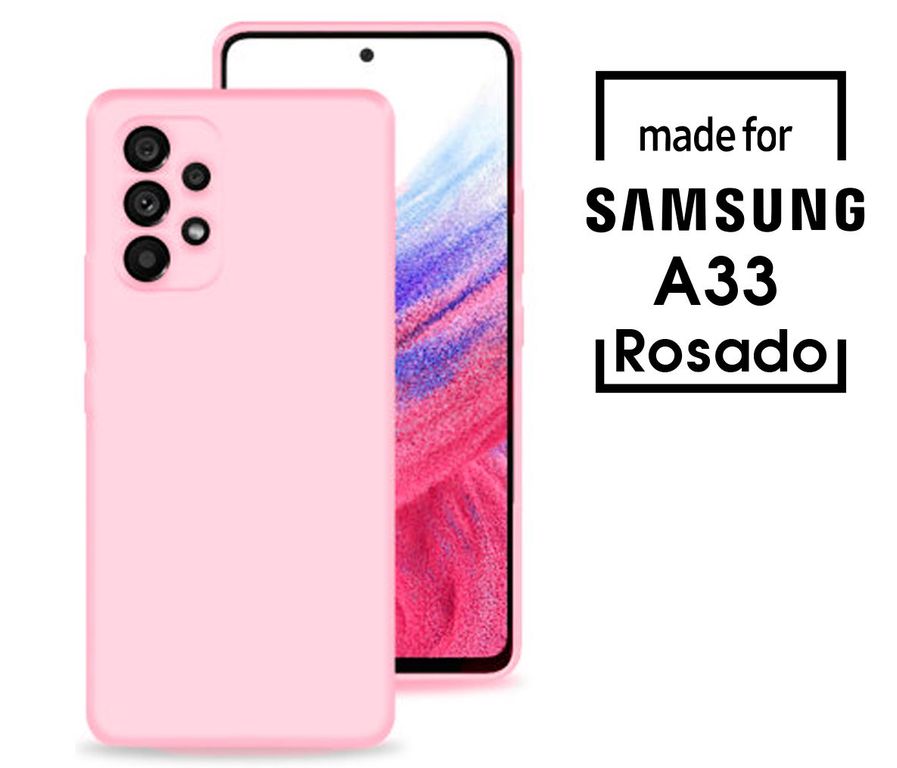Silicone Case Para A33 Rosado