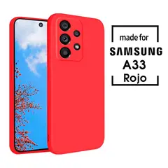 SAMSUNG - Silicone Case Para A33 Rojo