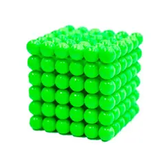 GENERICO - Neodimio 5Mm Bolitas Verde Fosforescente BUCKYBALLS