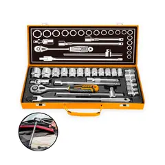 INGCO TOOLS - JUEGO DE DADOS LLAVE TUBO INGCO 24PCS ½ HERRAMIENTAS - HKTS12242
