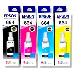 EPSON - Tinta T664 Kit x4 Colores CMYBK