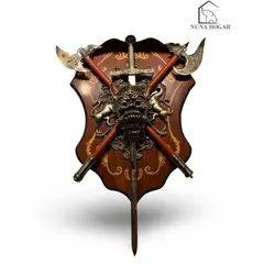 GENERICO - Adorno Escudo Medieval Craneo