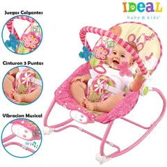 IDEAL - Mecedora para Bebes Musical y Vibrador 898-916 Rosado
