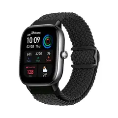 GENERICO - Correa de Nylon Compatible con Amazfit GTS4 Mini Negro
