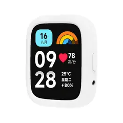 GENERICO - Case de Silicona Compatible Para Redmi Watch 3 Active Blanco