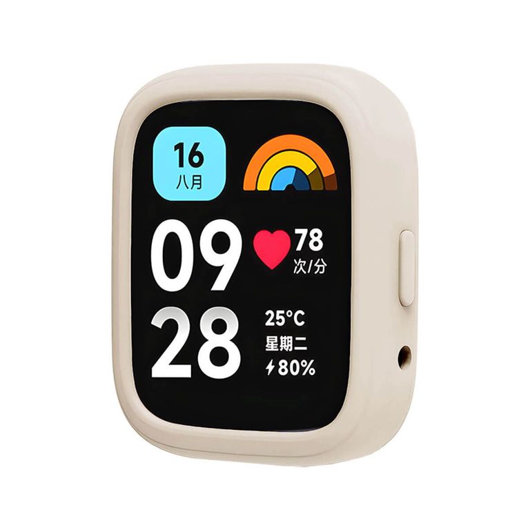 Case de Silicona Compatible Para Redmi Watch 3 Active Crema
