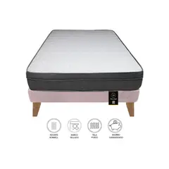BARAKA HOME - Cama Turin Slim 2 Plz + 2 almohadas - Rosado