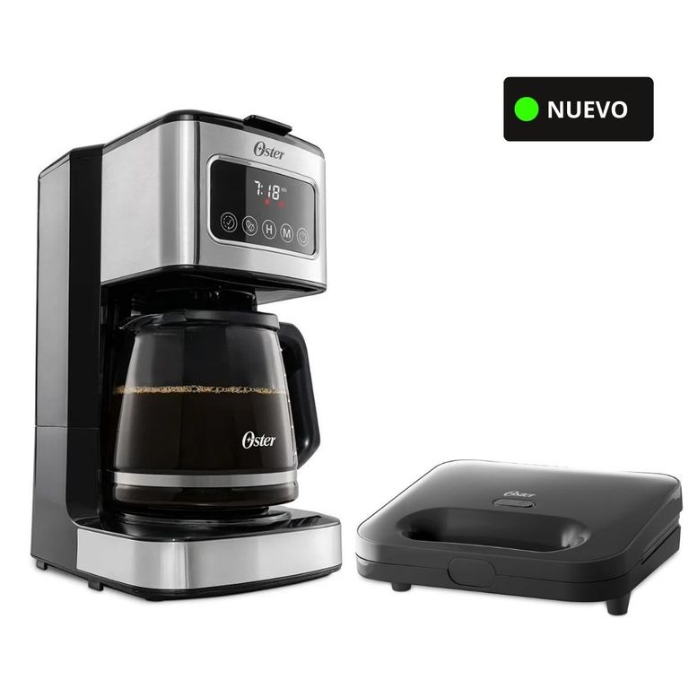 COMBO Cafetera de 12 tazas pantalla táctil + Sandwichera 2885