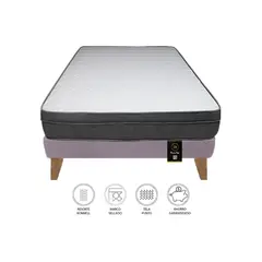 BARAKA HOME - Cama Turin Slim 2 Plz + 2 almohadas - Lila