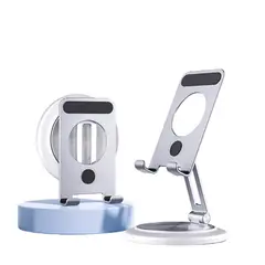S&T - Soporte para celular Corporativos For Business Aluminio Giro 360° JHZ8 Silver-Tablet