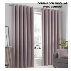 GENERICO - CORTINA CON ARGOLLAS PARA VENTANA