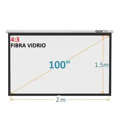 GENERICO - MONTECH - Ecran Manual 100 Pulg (4:3) 2x1.5 m / Fibra de Vidrio