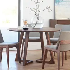 GENERICO - Juego de Comedor 6 sillas + mesa redonda 120cm / Modelo Dausty