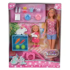 STEFFI LOVE - Juguete Muñeca Animal Feliz con Conejo